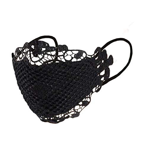 Sumeiwilly Dámský chránič úst s motivem Face Cover Bandana, omyvatelný, prodyšný, opakovaně použitelný bavlněný šátek na krk šály pro outdoorové aktivity - jednotná velikost černá