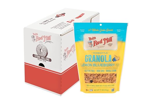 Bob's Red Mill Lemon Blueberry Granola, 11oz (Pack of 6) - Non GMO, Whole Grain, Kosher