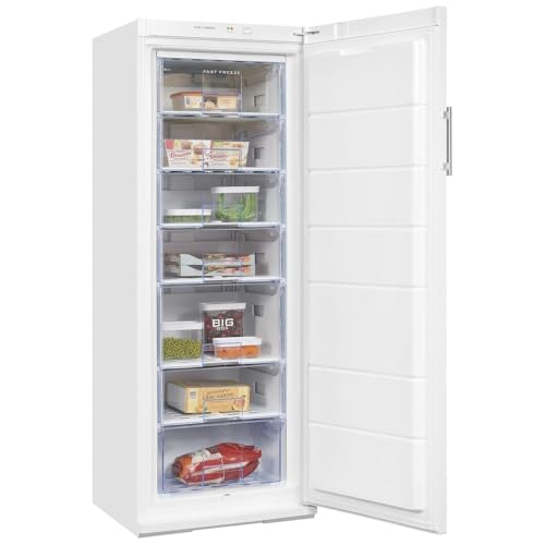 Exquisit Gefrierschrank GS27-H-280E weiss | Standgerät | 232 l Volumen | Weiß | Gefrieren | Türanschlag wechselbar | Gefrierschubladen und Bigbox