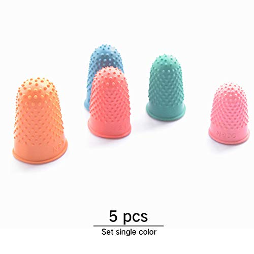 Shni 15621299342902 Thimble 5Pcs Craft Finger Tip Sewing Counting Protector Quilter Needlework Cone Rubber thumb #3