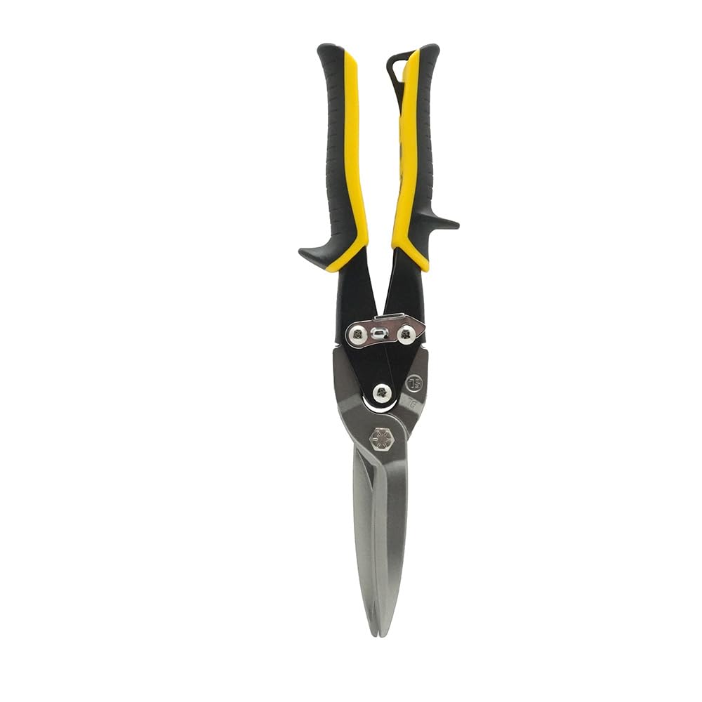 Malco Cortadora de metal AVs de corte largo, combo (cortes rectos izquierdo y derecho), longitud de corte de 3 pulgadas, agarre amarillo (AV33)