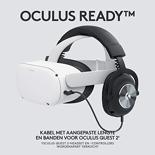 Logitech G PRO Gaming Headset voor Oculus Quest 2 - Op Maat Gemaakte Kabel, PRO-G Precisie Gaming Audio Driver, Staal en… - Image 3