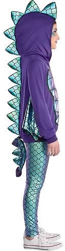 Kids Turquoise & Purple Mystical Dragon Costume Set - Toddler (3-4) - Enchanting, Comfortable & Fun for Perfect Fantasy Adventures - Image 2