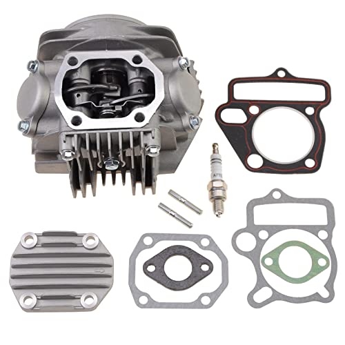 125Cc Pit Bike Cylinder Head: Ultimate Replacement for Performance Boost 3 GOOFIT 52.4mm Complete Cylinder Head Valves Assembly Replacement for Apollo CRF Lifan 125cc Horizontal Engine Chinese Motorcycle ATV Go Kart Dirt Bike