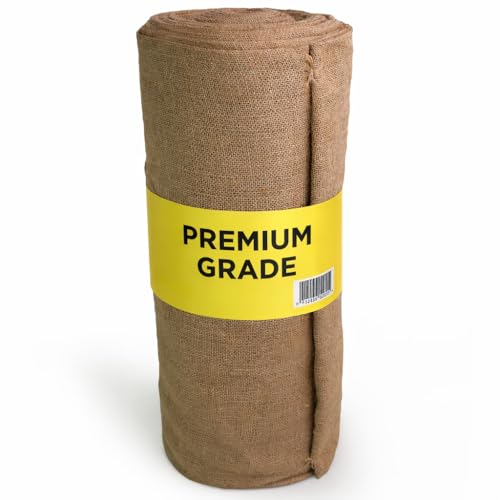 10m Hessian Fabric - 183cm (72) Premium Grade - 10oz - 350gsm - Jute Burlap Material - Frost Protection Table Runner Art & Craft Sack Material (10m)