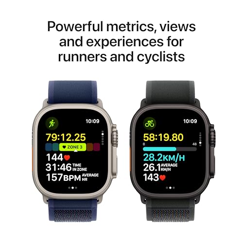 Image of Apple Watch Ultra 2 [GPS + Cellular 49 mm] Smartwatch, Sports Watch with Black Titanium Case with Black Titanium Milanese Loop - L. Fitness Tracker, Precision GPS, Action Button, Carbon Neutral