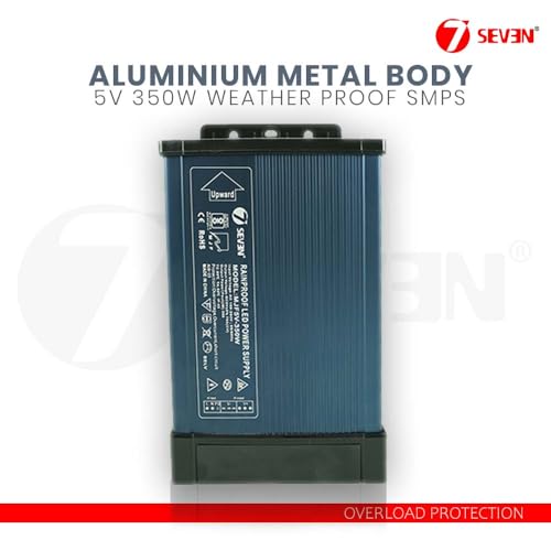 Image of 7SEVEN SMPS 5v Power Supply 70amp 350w Weather Proof Rainproof Suitable for LeD Signage, Strip Light, Decorate Lite, Microcontroller & Embedded Systems, Industrial Machine and Much More