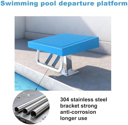 Standard Pool Diving Board - Stainless Steel Jumping Platform for Swim Training, Indoor/Outdoor Use, Dive Block with Fittings - Perfect for Competitive Swimmers