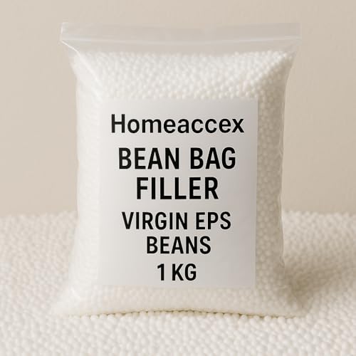 Image of Bean Bag Filler 1 Kg Bean Bag Beans Refill Thermocol Balls Virgin EPS Beans, 1 Kg Beans