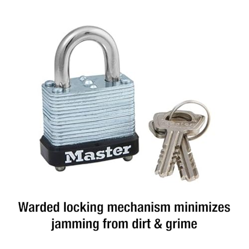 Image of Master Lock 105D Laminated Steel Warded Padlock, 1 Count (Pack of 1) 1-1 /8 inch Wide, 105D