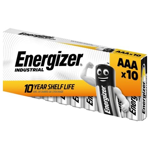 Energizer - Industrial, Pack de 10 pilas AAA, pilas alcalinas básicas para uso cotidiano e industrial, sin sulfataciones y con 10 años de vida útil