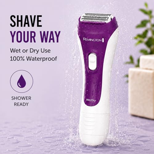 Image of Remington Smooth & Silky Electric Shaver for Women, 3-Blade Battery Operated Foil Shaver and Bikini Trimmer, Shave Wet or Dry