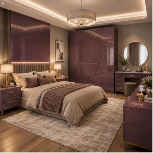 Image of HOME13 Brown Self Adhesive Wallpaper Glossy Vinyl Wall Sticker Decorative Removable Peel & Stick Kitchen Wallpaper for Cabinet Counterop Table (20x120 Inch)
