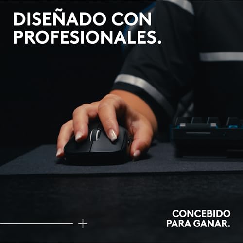 Ratón inalámbrico para gaming Logitech G Pro X negro con USB-C y 5 botones programables 2