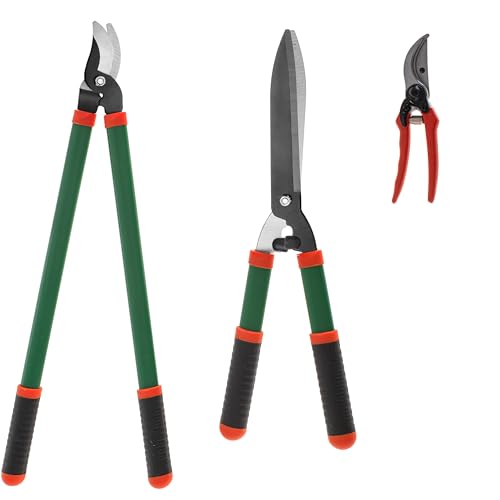 ADLER EUROPR Juego de herramientas de jardín - Cortasetos manual y tijeras de podar pequeñas - Acero de alta calidad, aleación de aluminio - Para jardineros, jardineros pequeños y amantes de las