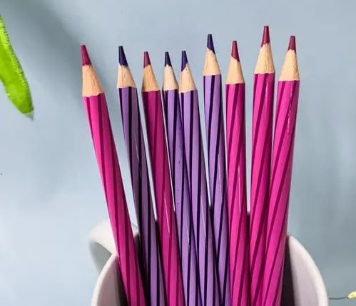 Image of NOZOMI Medical council approved colors Hematoxylin and Eosin Pencil for Medical Students Trial Pack (1 Violet and 2 Lilac Pencils) Non Breaking