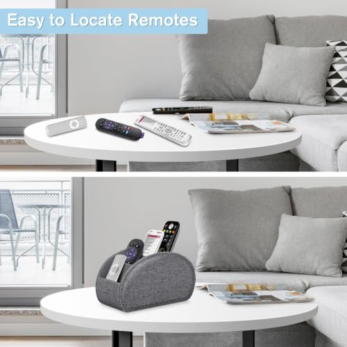 Image of FINTIE Remote Control Holder with 5 Compartments Vegan Leather