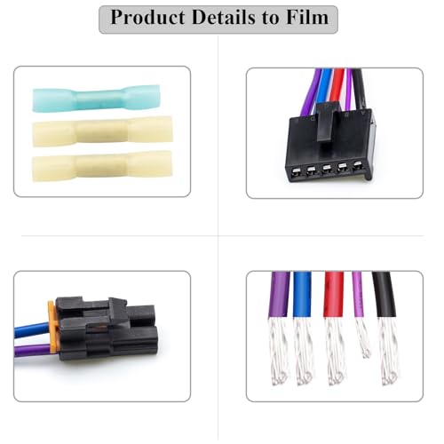 HOPUT 3 Pins Blower Motor Resistor Connector for 8e5h-19e624-a, 89018778, 89019351, 1581773, Compatible with Chevy, GMC Silverado, Tahoe, Suburban, Sierra, Yukon XL - AC