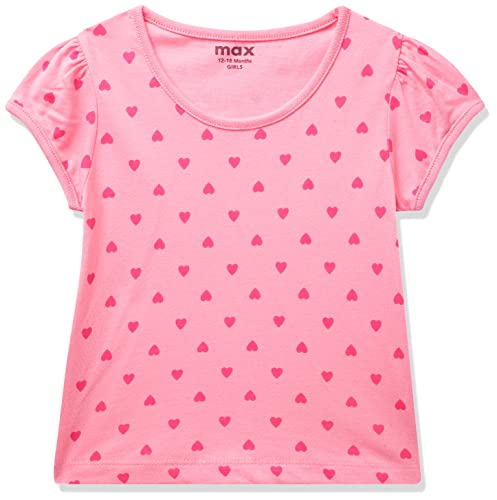 Image of Max Girls Heart Printed T-Shirt