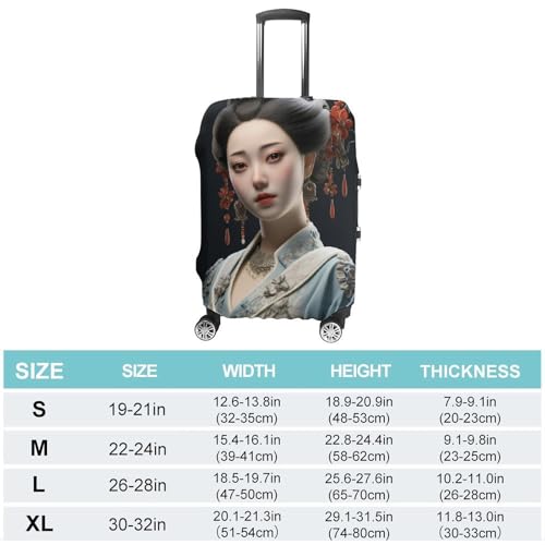 Asian Classical Woman Luggage Cover Washable Elastic Suitcase Cover, Anti Scratch Personalized Suitcase Protectors, Fashion Baggage Covers For Travel2