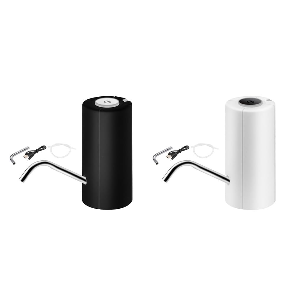 Distributeur d'eau électrique à pompe rechargeable par USB, dispositif d'aspiration automatique 5C20L, portable pour PP et acier inoxydable, noir/blanc