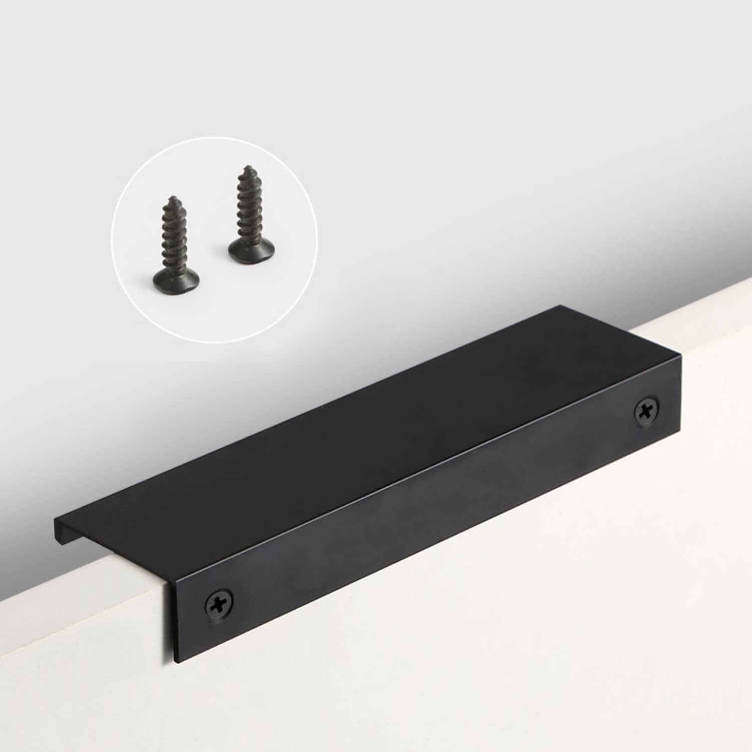 Maniglie per mobili moderni, Maniglie for mobili nere, 2 pezzi, maniglie for da cucina, invisibili for cassetti, lega di alluminio(Length 1200mm)