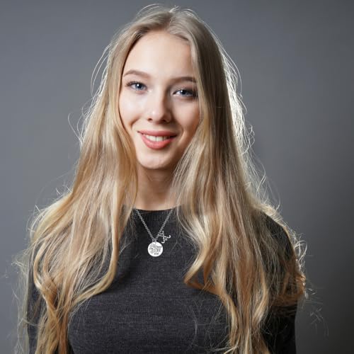 She Believed She Could So She Did Field Hockey Necklace • Engraved Stainless Steel Pendant with Stick Charm • Inspirational Jewelry Gift for Players, Coaches & Teams3