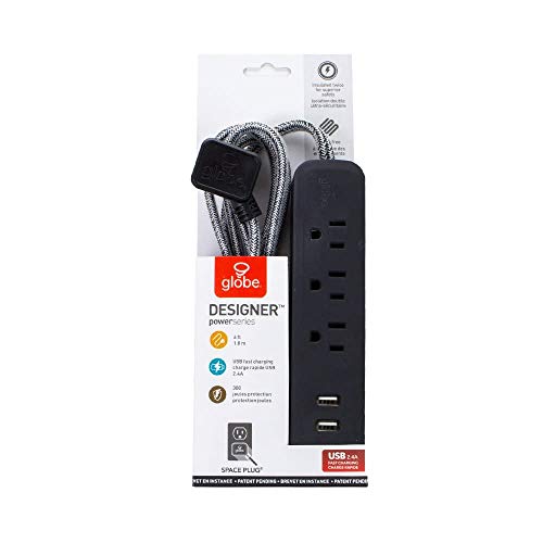Globe Electric - 78257 Designer Series Power Strip, Rose 3 Outlet by Globe Electric - Image 2