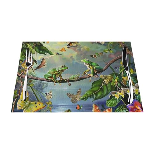 Set de table grenouille résistant à la chaleur et imperméable x6 - 2