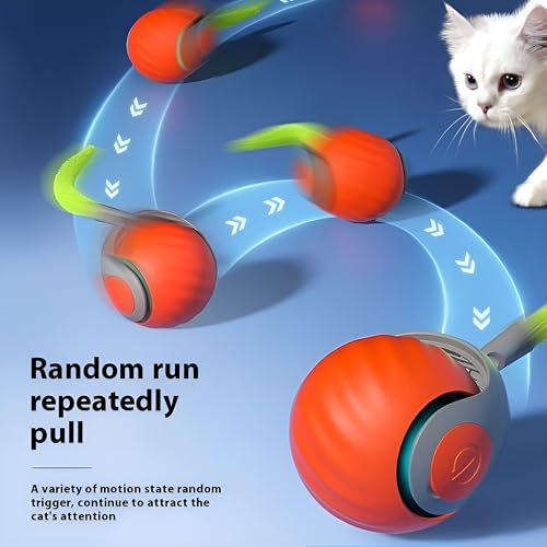 Balle automatique pour chat interactif Power Ball 2.0 rouge - 5