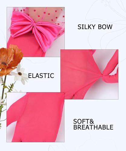 Women's Lace Gloves Tea Party Gloves With Sheer Bow Short Princess Wedding Evening Costume Accessories4
