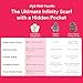 Arrow Pattern Infinity Scarf for Women - Travel Scarf with Hidden Pocket - Women Infinity Scarves for All Seasons (White)