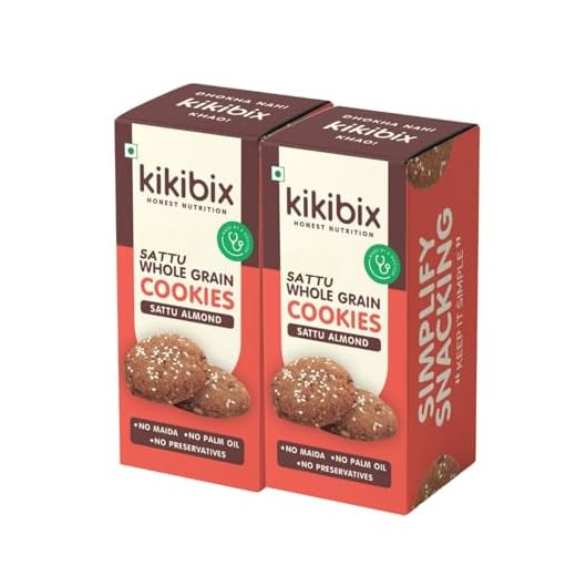 Kikibix Almond Chana Protein Cookies