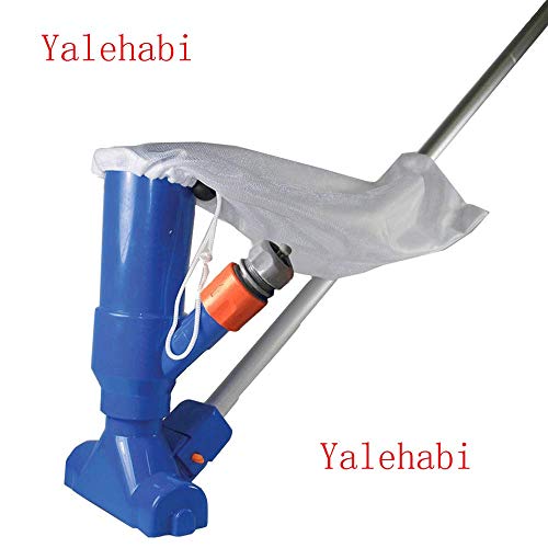 U.S. Pool Supply Portable Deluxe Jet Pool Vacuum Underwater Cleaner with 5 Section Pole, Scrub Brushes, Leaf Bag - for Above Ground Pools, Spas, Ponds, Inflatable Pools - Attaches to Garden Hose