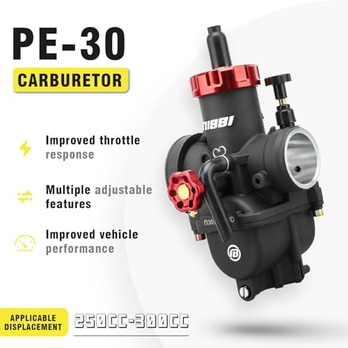 Image of NIBBI 30mm Carburetor with CNC 48mm Air Filter kit,PE30 Carburetor fit for 250cc Dirt Bike,Upgrade for SSR 250 /Xpro 250 /Apollo 250 /taotao 250 Performance Parts