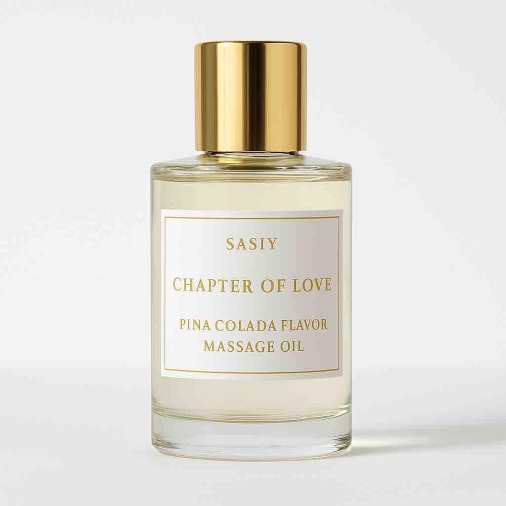 Chapter of Love Sensual Massage Oil for Couples - Complete Relaxation Full Body Massage Oil for Date Night with Smooth Gliding Organic MCT Coconut Oil and Kava Root Extract with Pina Colada Flavor