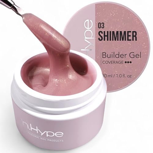 IN.HYPE UV/LED Camouflage Builder Gel for Nail Extension/Strengthening (Shimmer Nude)