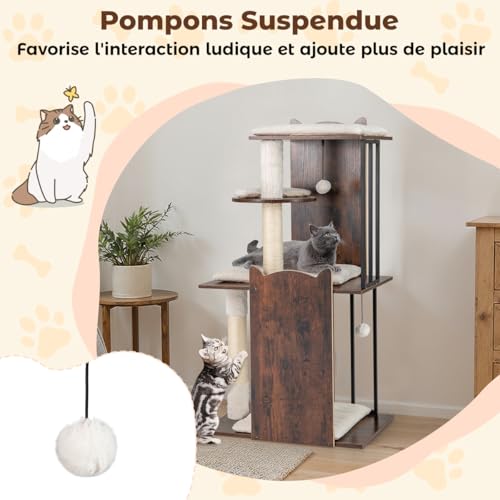 Arbre à chat robuste pour grand chat arbre à chat 112 cm lavable