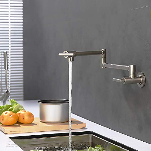 Robinet de Cuisine en Laiton Pliant avec Bras Oscillant pour Eau Froide
