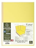 lote 25 ferragudo Color: Amarillo Exacompta 770005E - Lote de 25 Subcarpetas con Fuelle de Tela Forever® 320, Color Amarillo