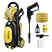 Pressure Washer, Pressure: max 800 bar, Flow Rate: 360 l/h, Area Coverage: 25 m²/h, Water Filter, Weight: 11.5 kg, High-Pressure Hose and Gun, Dirt Blaster, Spray Lance