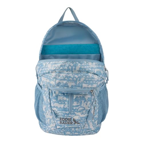 Image of Eddie Bauer Stowaway Packable Backpack | Travel | Outdoor | Lightweight | Foldable | Durable | Ripstop Polyester | 20L - Blue Fog