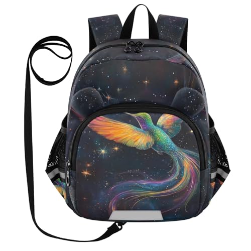 Hummingbird Starry Night Toddler Harness Backpack for Boys Girls 3-6 Years Kids Backpack with Anti Lost Safety Leash Baby Harness Bookbag for Preschool Travel Walking