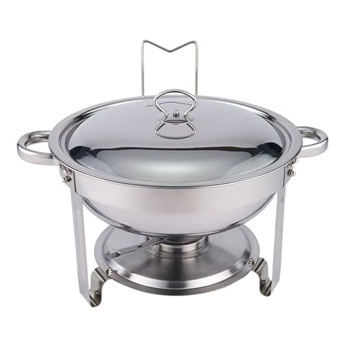 Chauffe-buffet rond inox 4,5L avec couvercle pour vos réceptions