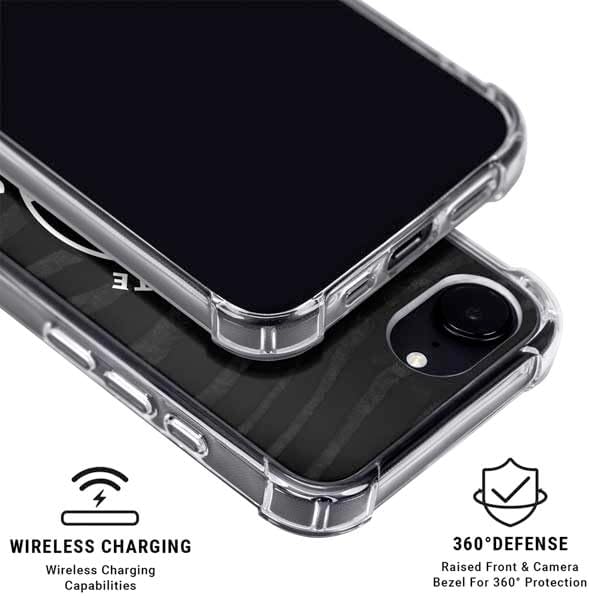 Skinit Clear Phone Case Compatible with iPhone 16e - Officially Licensed NBA Golden State Warriors Black Animal Print Design