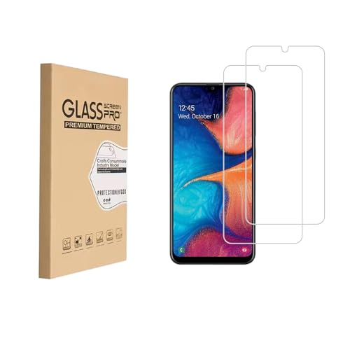(2 Pack) Diseñado para Samsung Galaxy A20E Protector de pantalla de cristal templado 9H Anti Scratch HD Clear Bubble Free