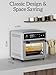 Kitchen Elite Air Fryer Toaster Oven Combo,10-in-1 12.6QT Compact Countertop Oven,9 Touch Screen Presets & 1 DIY Function,Easy Digital Controls,4 Accessories Included