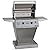Solaire Gas Grills 27 Inch Deluxe All Infrared Propane Gas Grill On Angular Pedestal Base