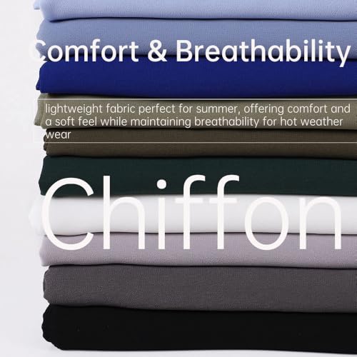 Chiffon Scarf Long Hijabs Soft Lightweight Shawls Breathable Solid Beach Sun-proof Coverup Wraps for Women 5