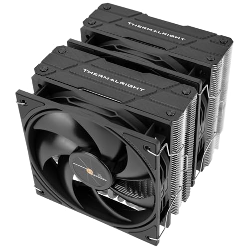 Thermalright Peerless Assassin 120 Black V3 CPU Air Cooler, 6 Heat Pipes Heatsink Cooler with Dual PWM Fans, Top Cover Design, 2000RPM, for AM4/AM5,Intel LGA1851/1700/115X/1200/2011